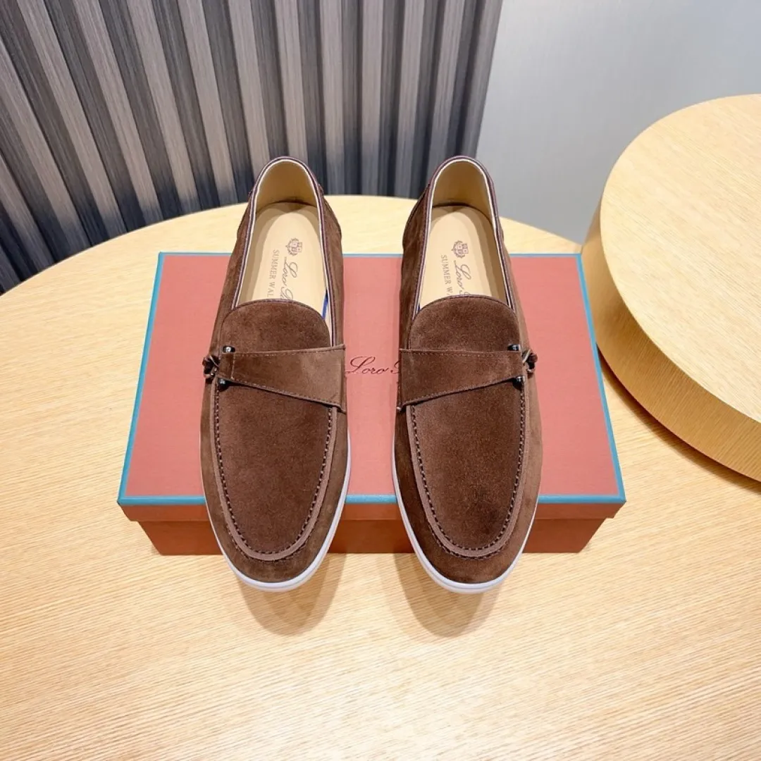 Men's Men's Shoes💰Men's Shoes💰440💰[loro piana] Couple's Style - The new moccasins are made of water-repellent treated suede uppers with rubber soles, a classic. The complex craftsmanship and meticulous structure make the shoes light and soft, allowing you to walk comfortably and freely. Perfect for wearing at the beach or out in the water during the summer. Women’s size: 35-40 Men’s size: 38-45